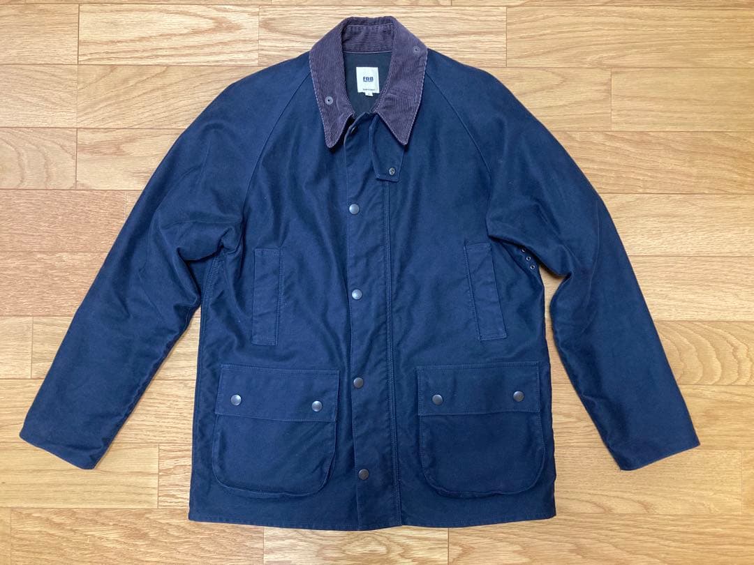 FOB FACTORY ライディングジャケット モールスキン ネイビー