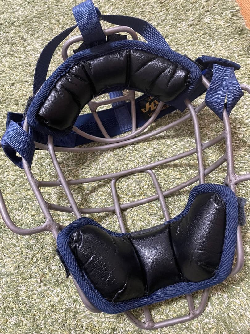 ハタケヤマ 大人用軟式キャッチャー防具セット ネイビー/Sグレー