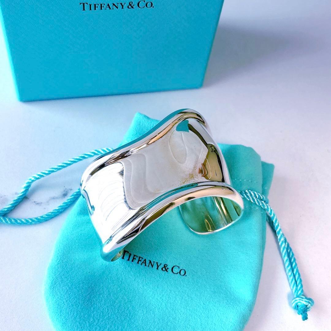 【美品】ティファニー　エルサペレッティ　ボーンカフ　シルバー