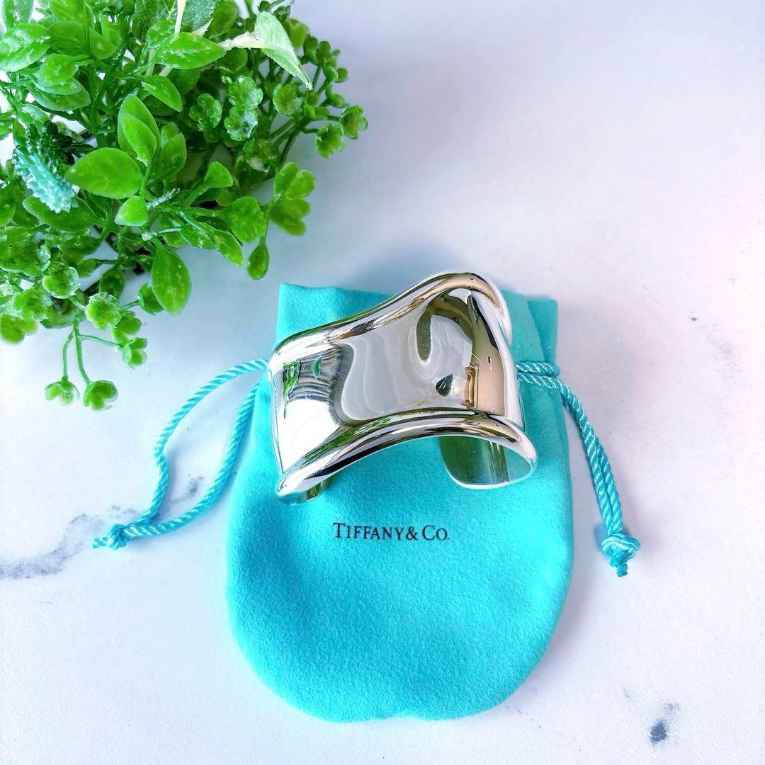 【美品】ティファニー　エルサペレッティ　ボーンカフ　シルバー