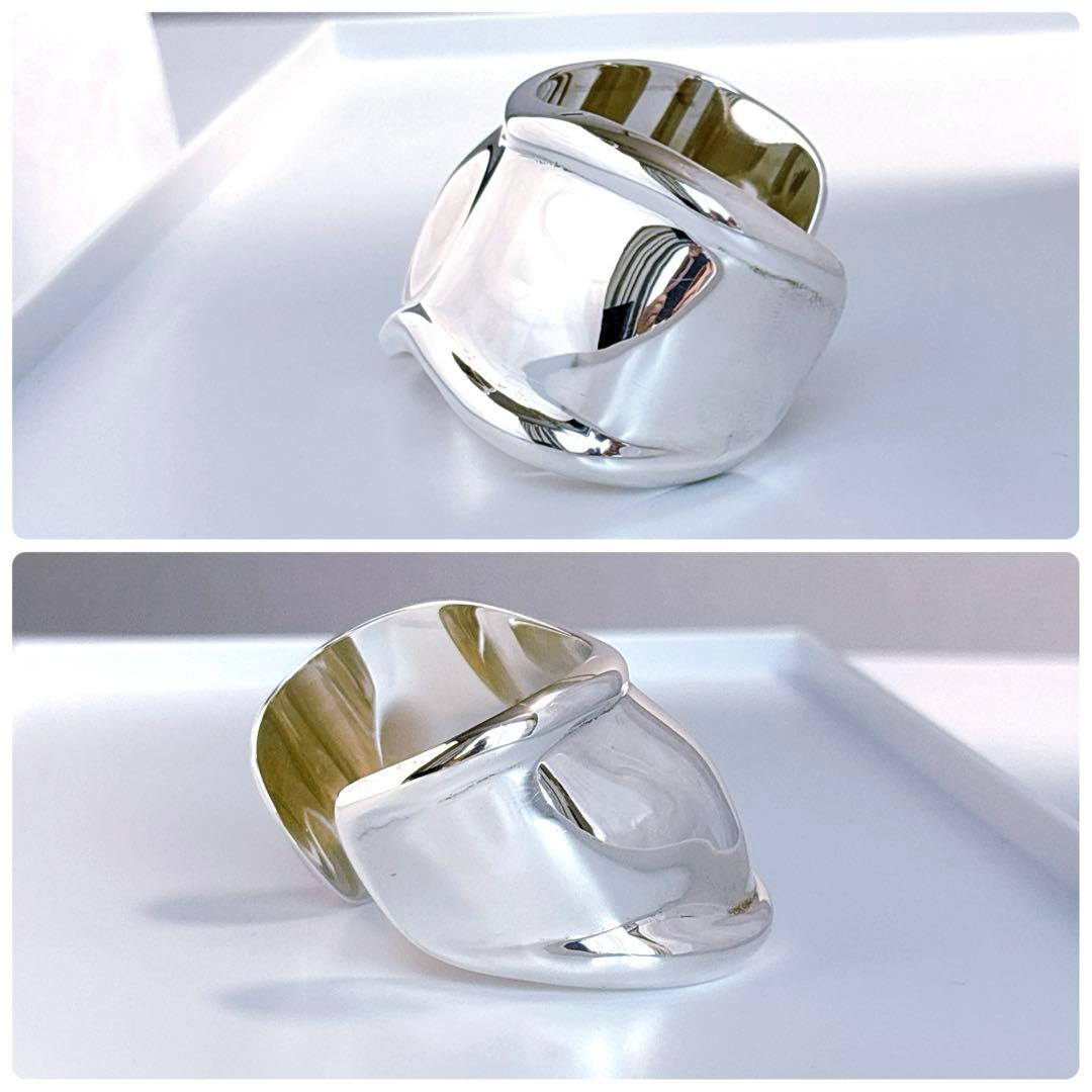 【美品】ティファニー　エルサペレッティ　ボーンカフ　シルバー