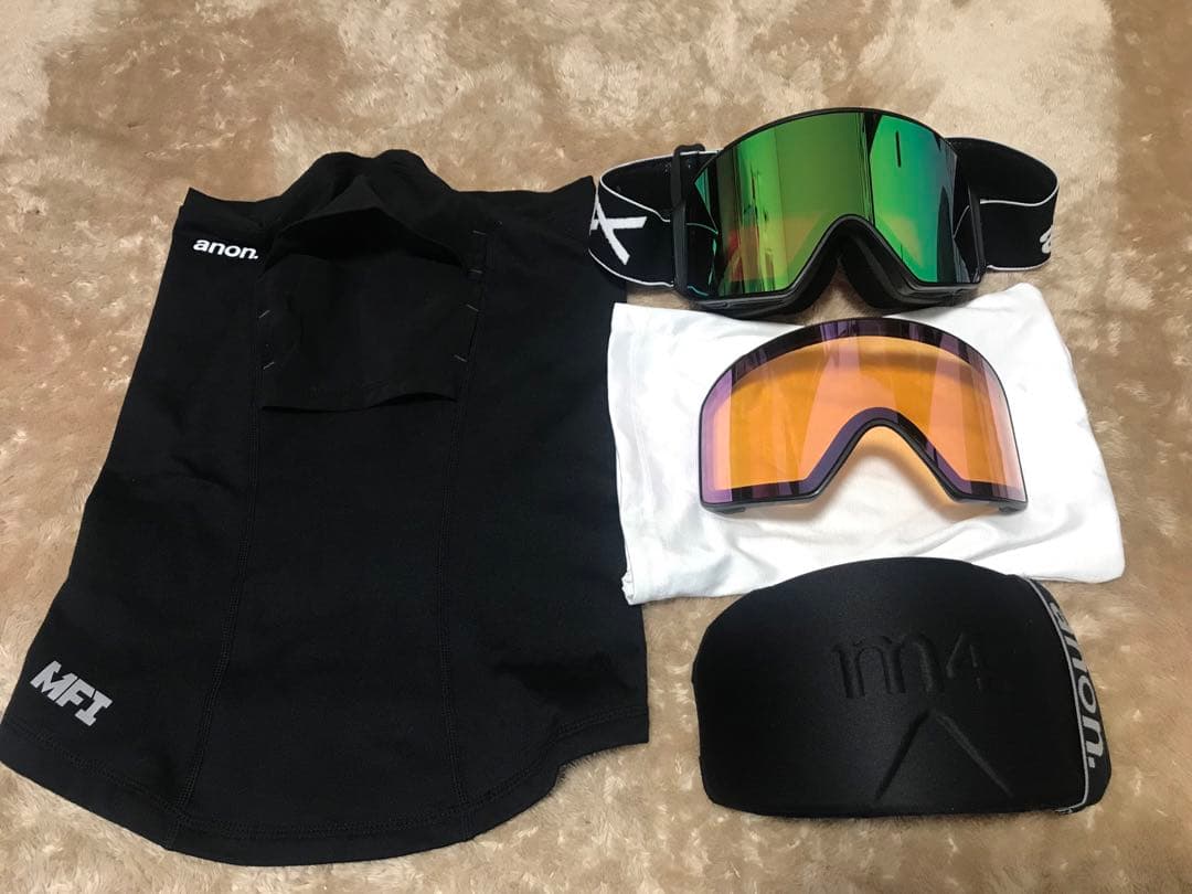 anon M4 MFI フラットレンズ　スペアレンズ付き　美品　送料込み