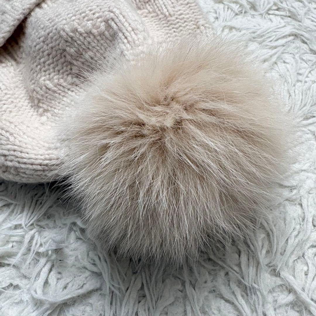 未使用級　ヘレンカミンスキー ビーニー ニットキャップ ポンポン カシミヤ　白