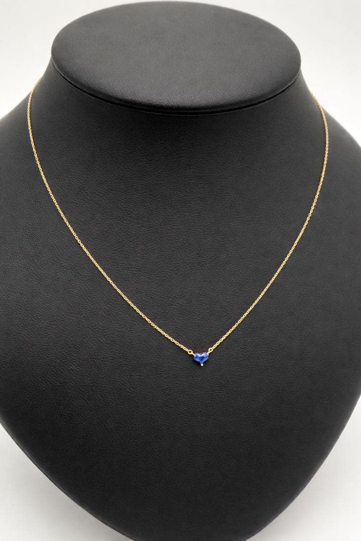 Ponte Vecchioポンテヴェキヨ ハート型サファイア K10 ネックレス