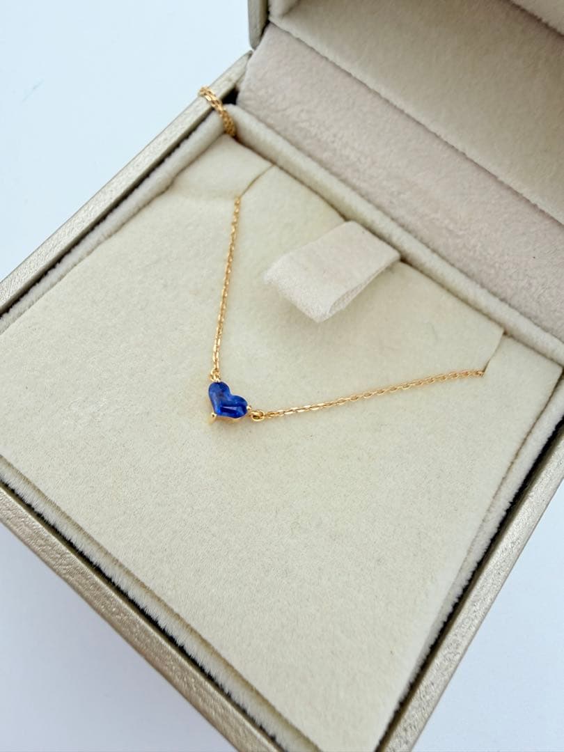 Ponte Vecchioポンテヴェキヨ ハート型サファイア K10 ネックレス