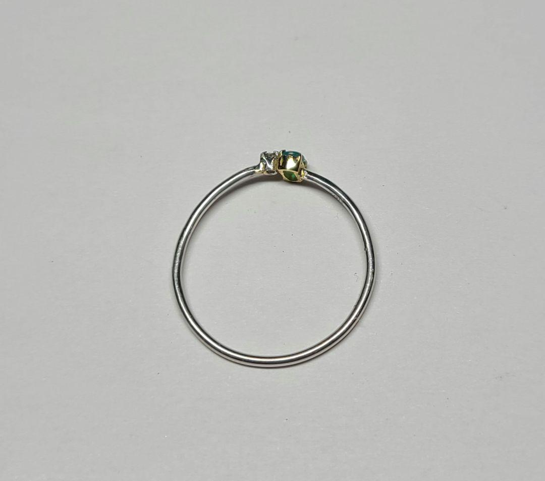 ★バターリャパライバトルマリン&アーガイルピンクダイヤモンド18金&Ptリング★