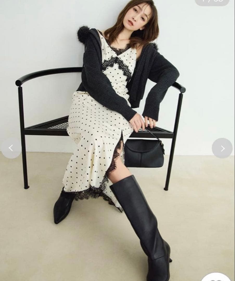 FRAY I.D フレイ アイディー　レーストリムキャミワンピース　タグ付き