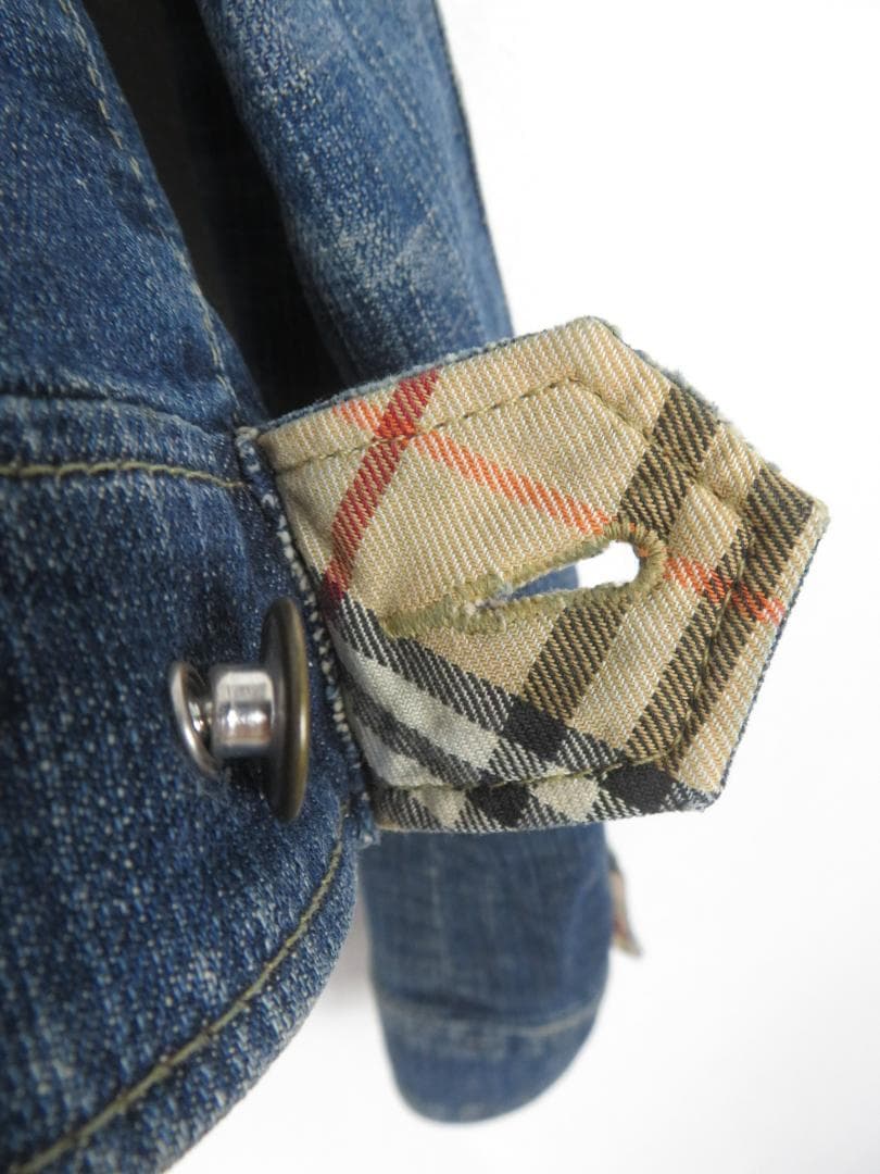 バーバリーブルーレーベル ノバチェック ストレッチ Gジャン 36 レディース