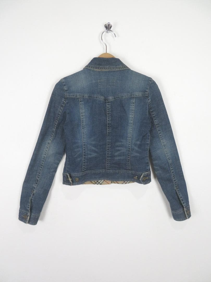 バーバリーブルーレーベル ノバチェック ストレッチ Gジャン 36 レディース