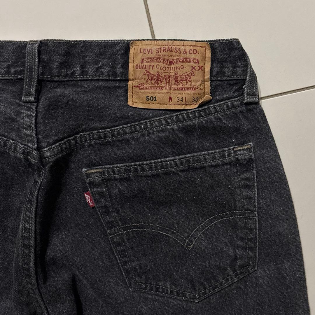 Levi's 501-0658 先染めブラック W34L30 USA製