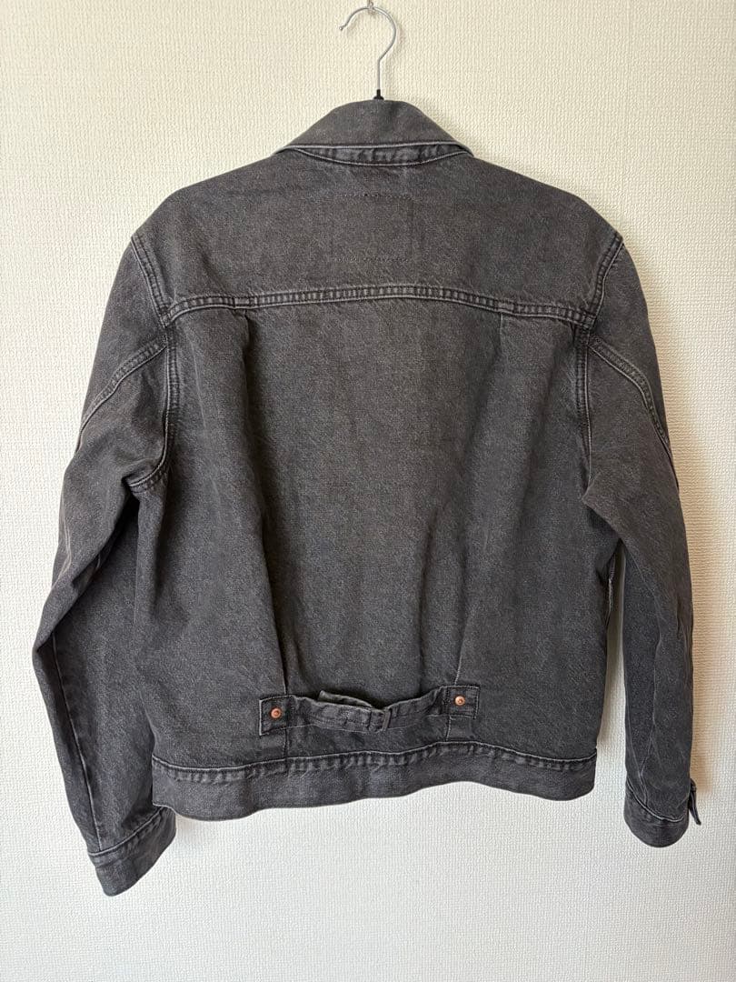 リーバイス ブラック ストーンウォッシュ デニムジャケット S (JP M)