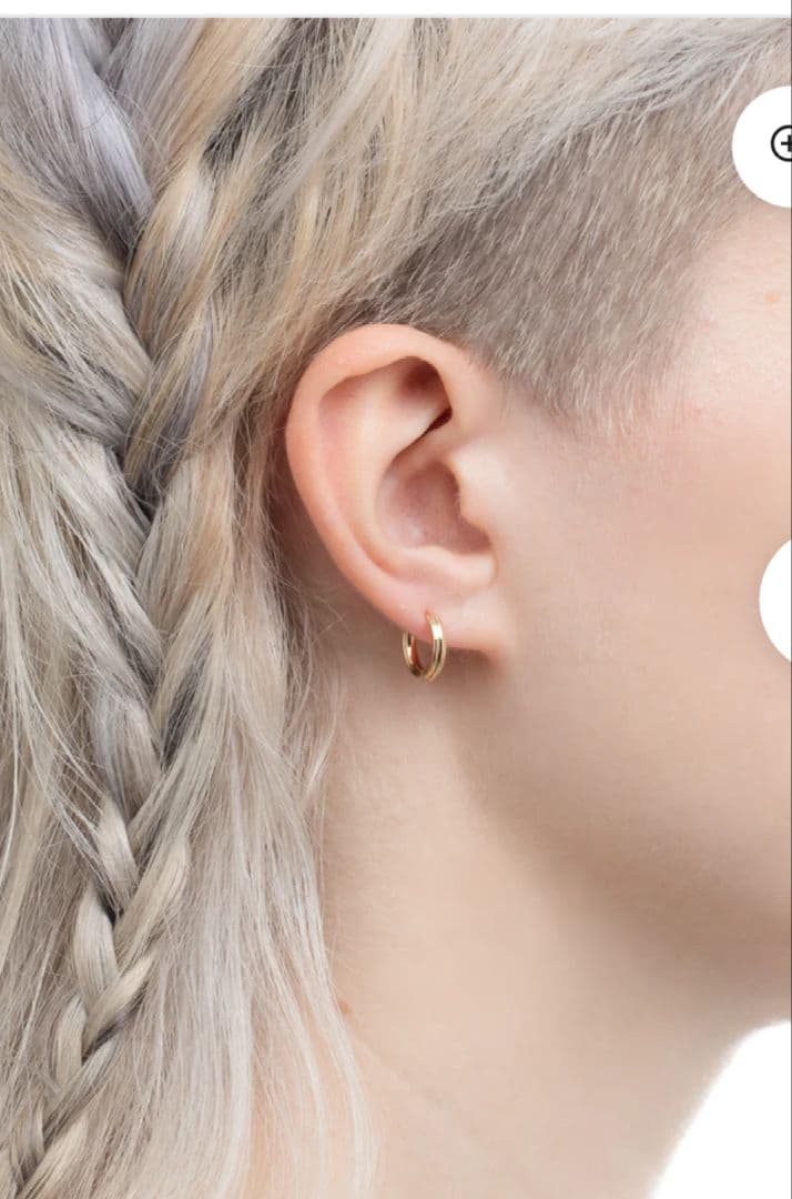 Hirotaka K18 DUNE ハギー ピアス Ｓサイズ　フープピアス