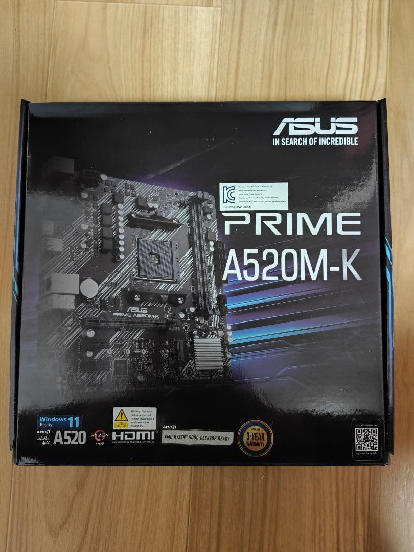 ASUS A520M-K + Ryzen 5 3500 プロセッサ セット