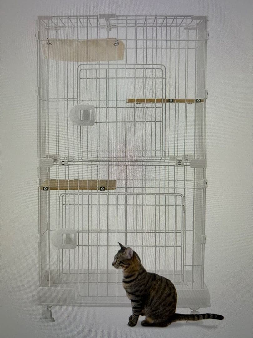 アイリスオーヤマ　キャットケージ 2段　ミニタイプ　ハンモック付き