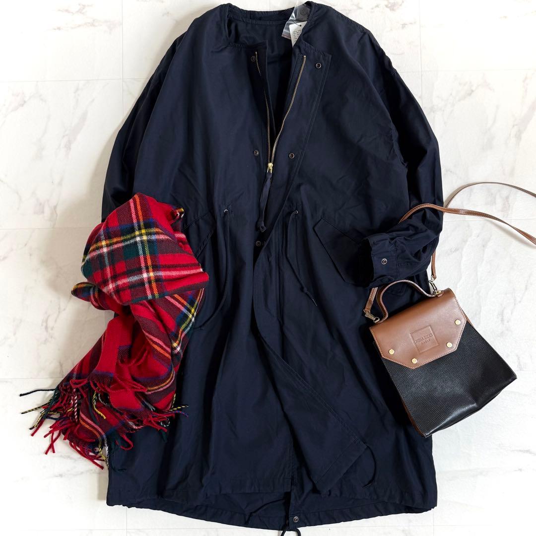 【新品】アーバンリサーチドアーズ 3WAノーカラーモッズコート M ネイビー