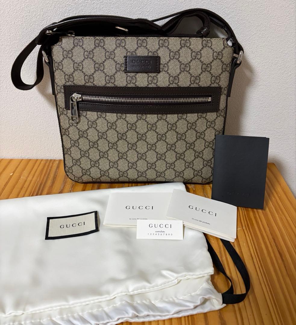 【美品】GUCCI ショルダーバッグ ベージュ/ブラウン