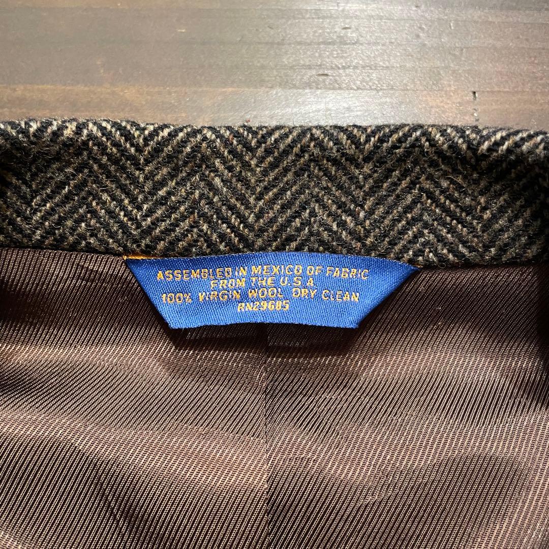【L】PENDLETON ツイード テーラード ジャケット ペンドルトン ウール