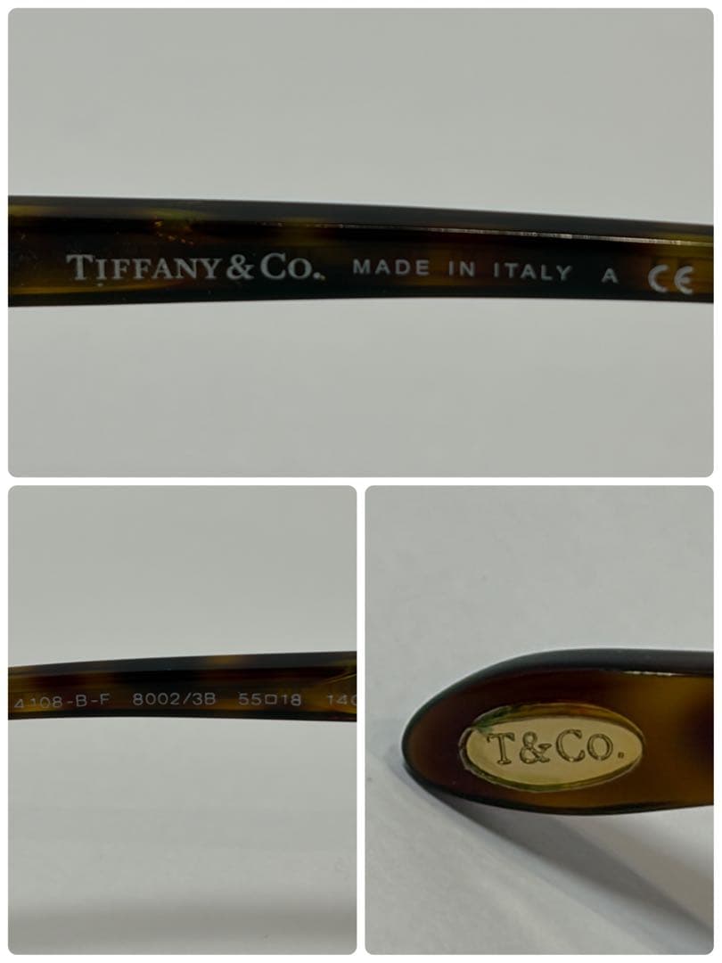 ティファニー TF4108 サングラス クロス スワロフスキーべっ甲 付属品完備