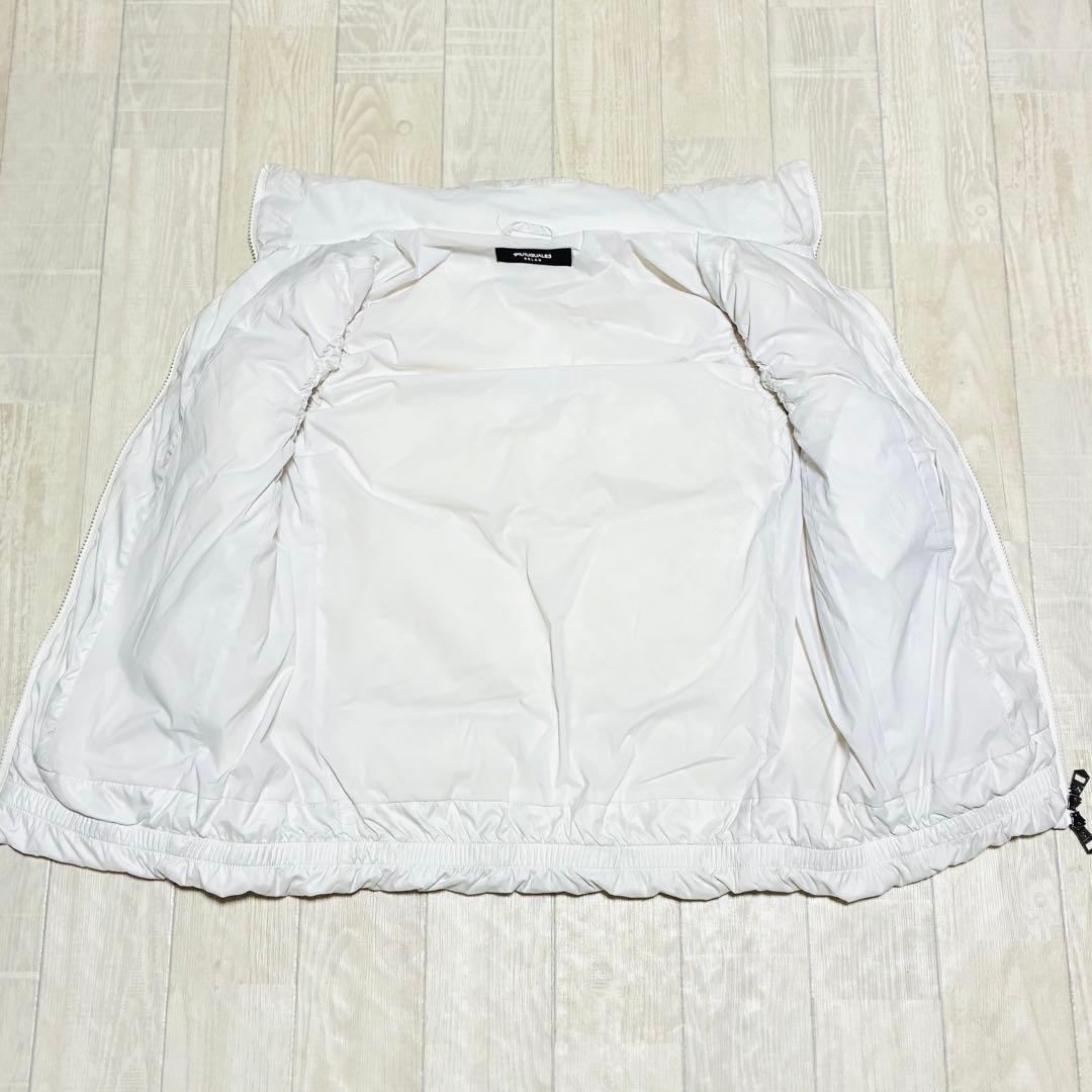 1piu1uguale3 RELAXダウンベスト ホワイト S ダブルジップ