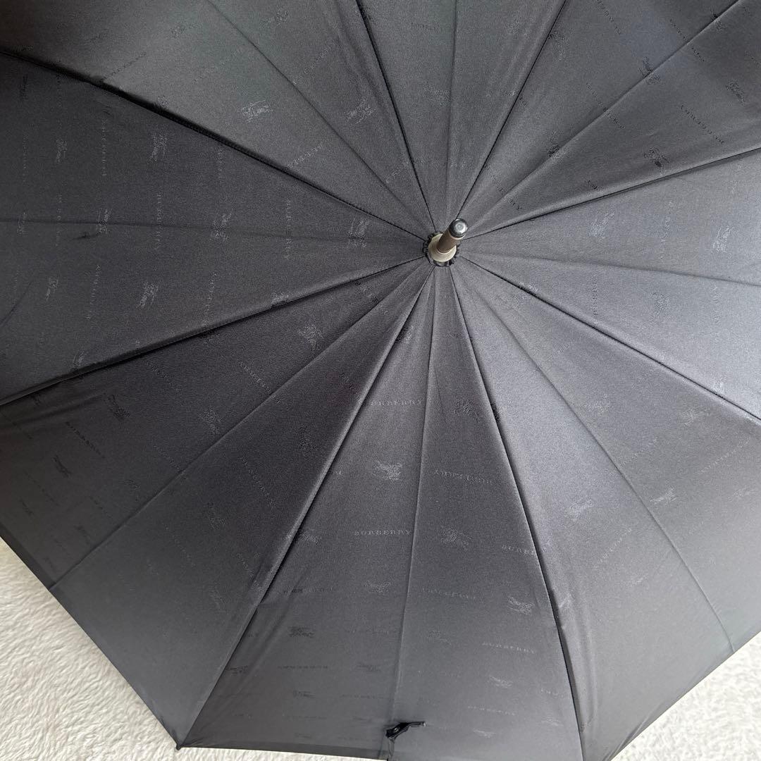 BURBERRY 長傘　レディース　アンブレラ　黒　日本製　シャドーホース