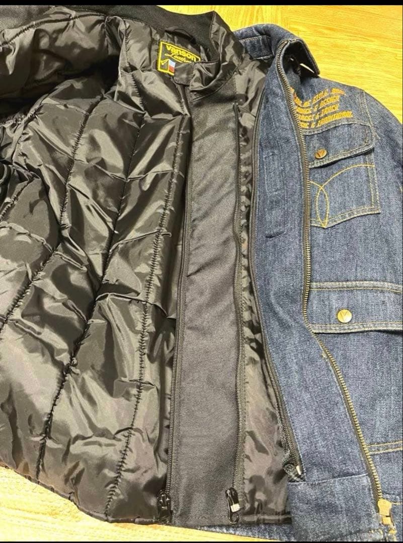 Vanson ライダースジャケットデニムプロテクター付き