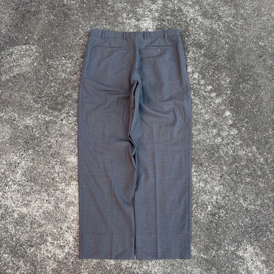 90s ARMANI COLLEZIONI ウールスラックス グレー ワンタック