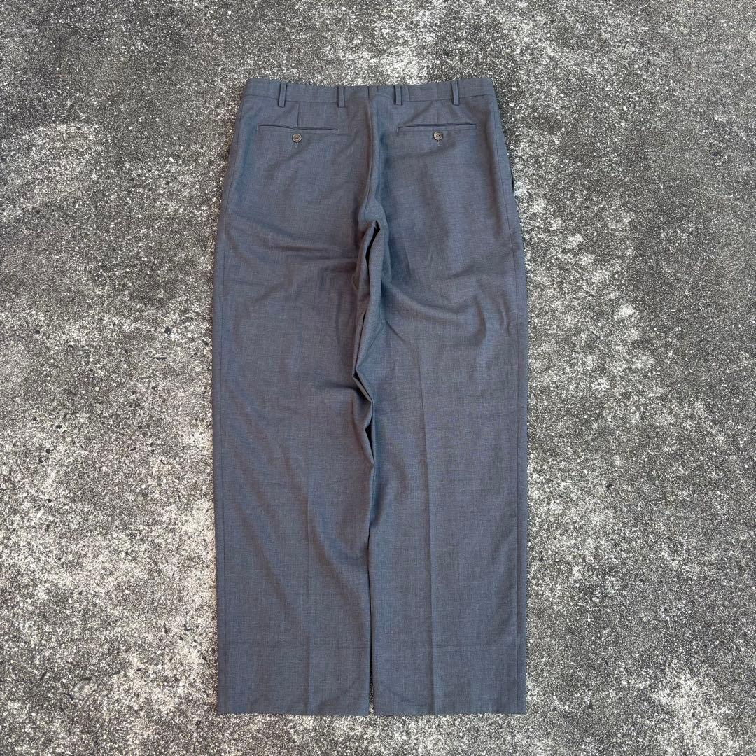 90s ARMANI COLLEZIONI ウールスラックス グレー ワンタック