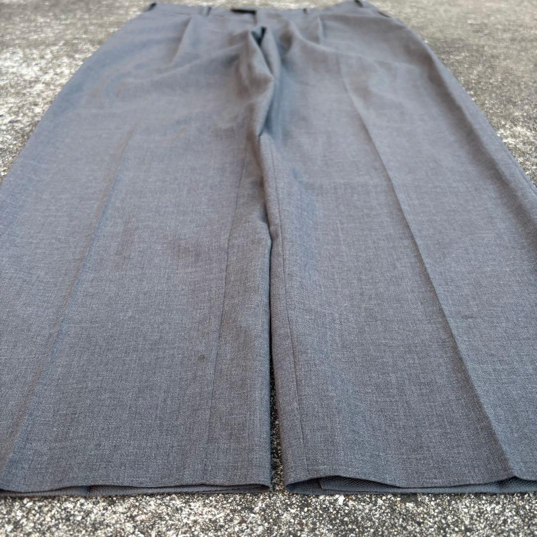 90s ARMANI COLLEZIONI ウールスラックス グレー ワンタック