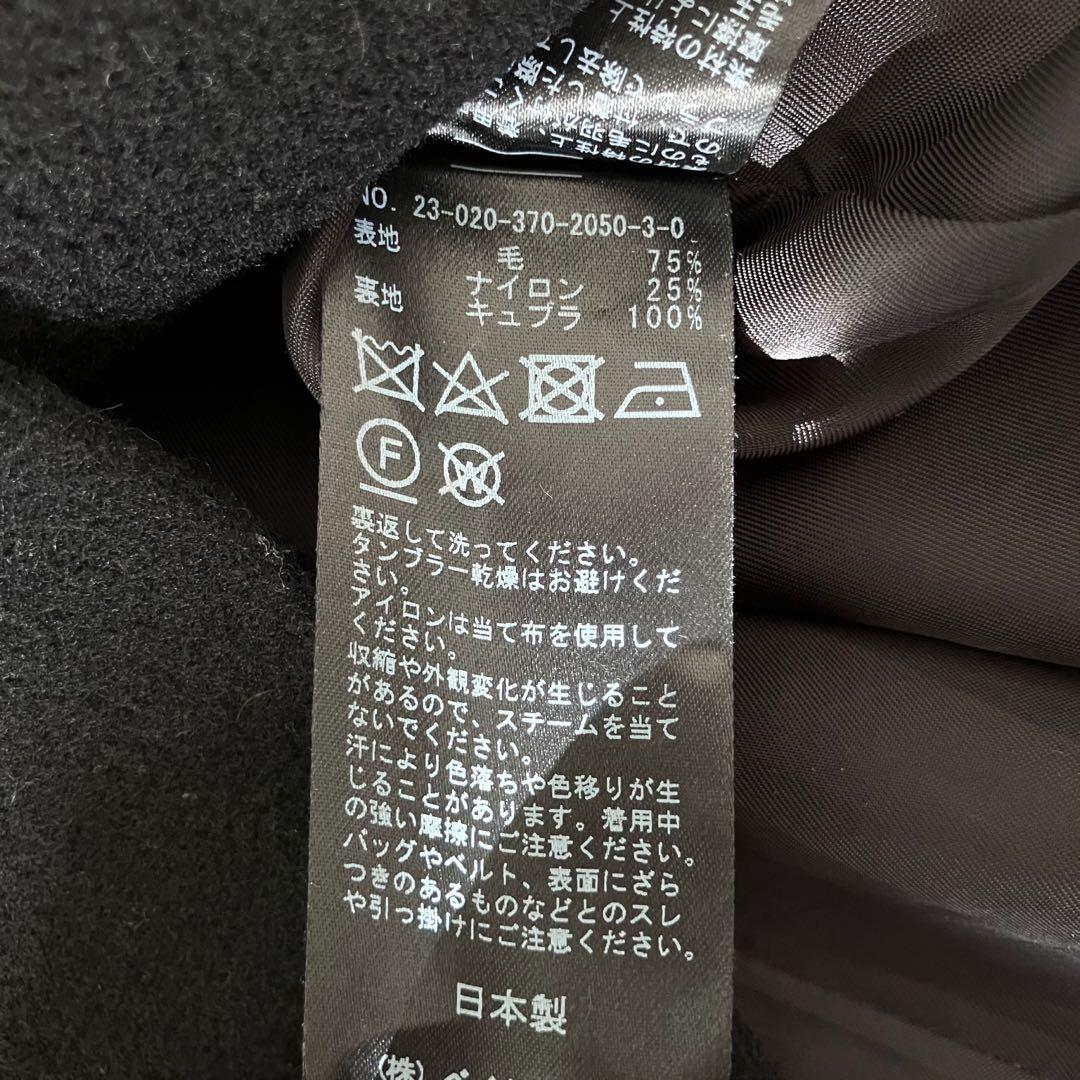 【2023AW】L'ESSAGE MANTECOトップビーバースタンドコート 黒