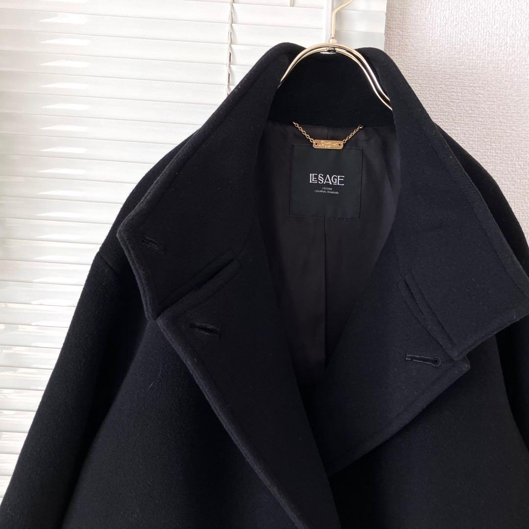 【2023AW】L'ESSAGE MANTECOトップビーバースタンドコート 黒