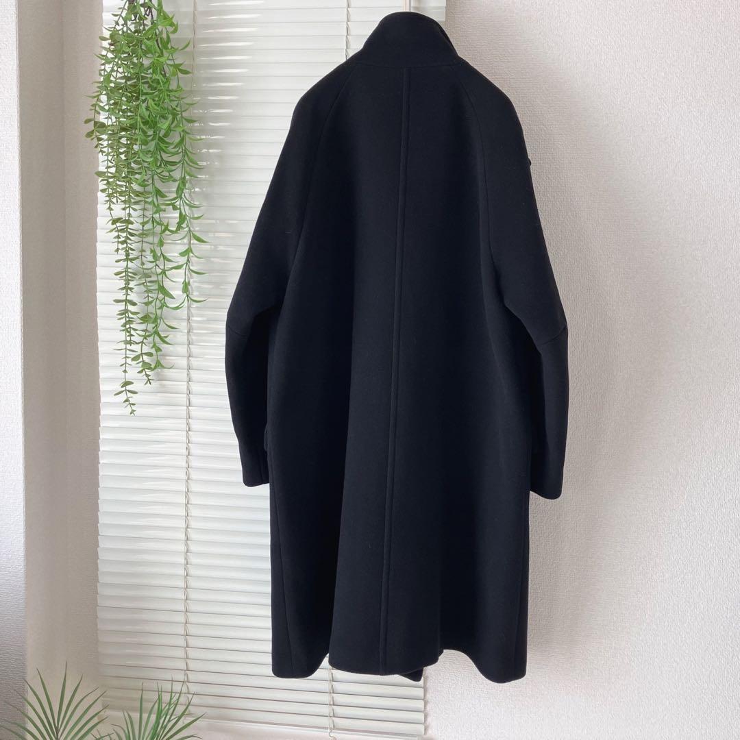 【2023AW】L'ESSAGE MANTECOトップビーバースタンドコート 黒