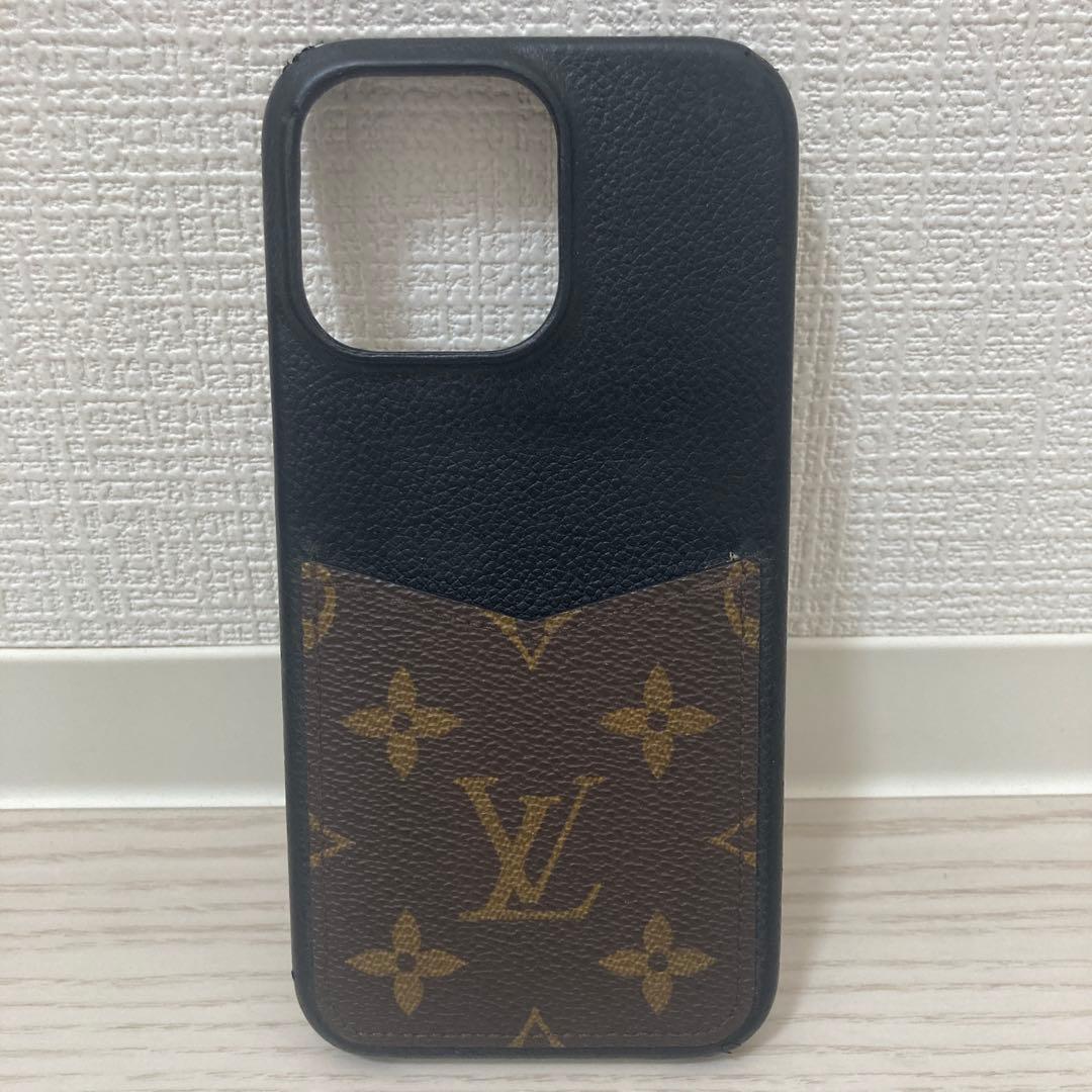 【美品】ルイヴィトン　iPhone15promaxケース　モノグラム　黒