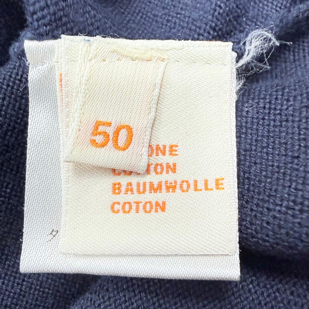 cruciani クルチアーニ Vネックコットンセーター 50 ネイビー