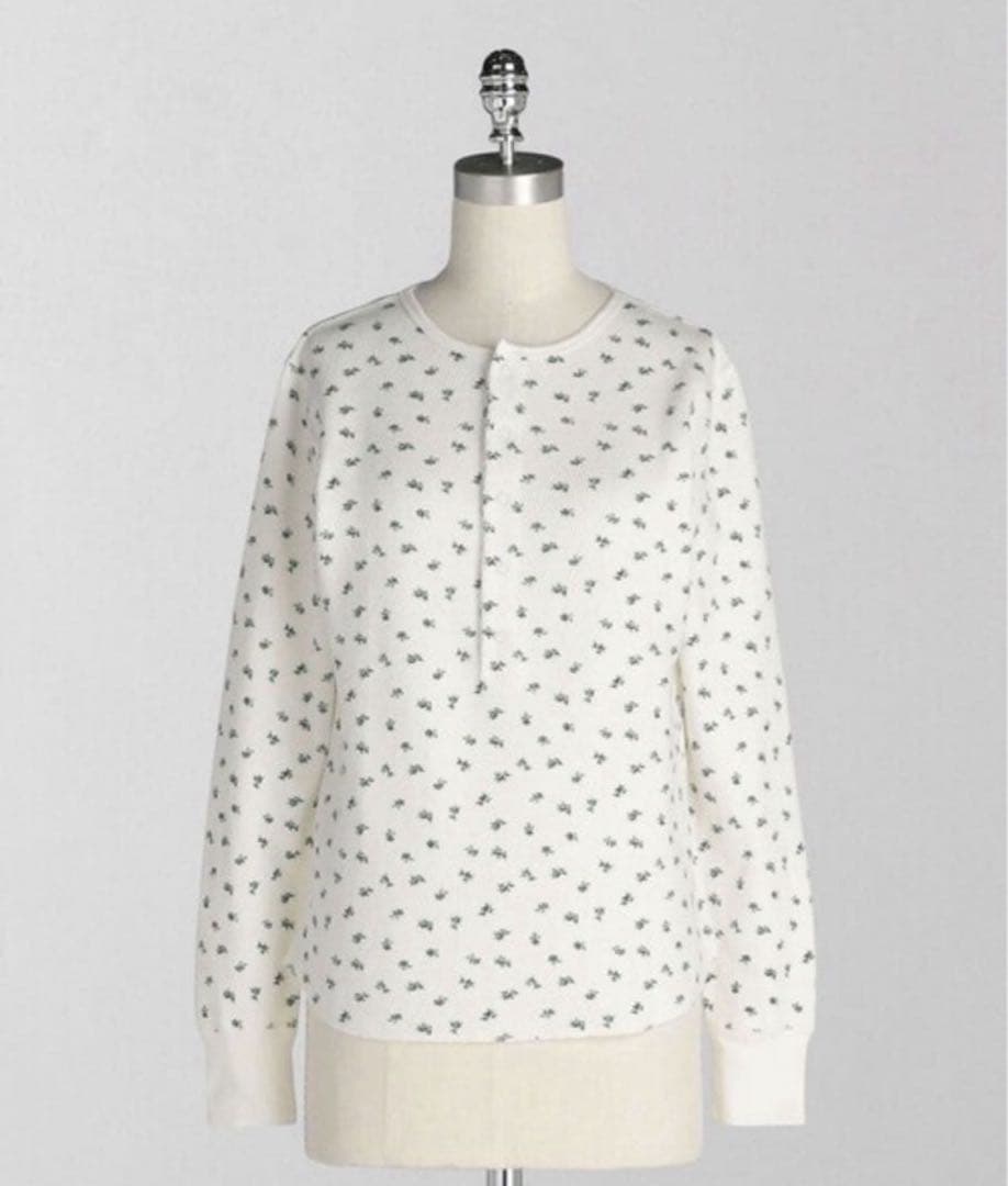 ＜LOEFF＞ブルーベリー サーマル ヘンリーネック カットソー 着用2度のみ