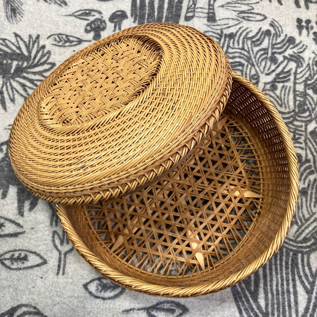 竹細工 ３段籠 職人技