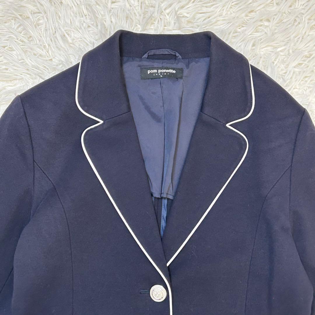 ポンポネット　フォーマルセットアップ　160サイズ　チェックスカート　ネクタイ