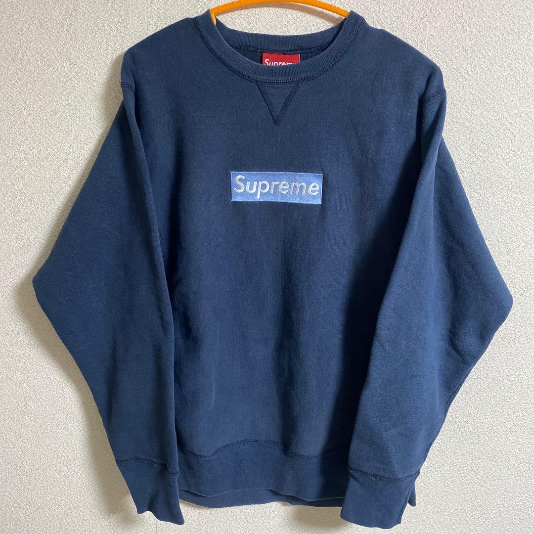 シュプリーム ボックスロゴ トレーナー アイスブルー 1995