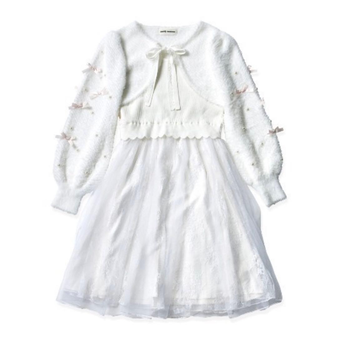 mellfy memory Melty fluffy knit ワンピース