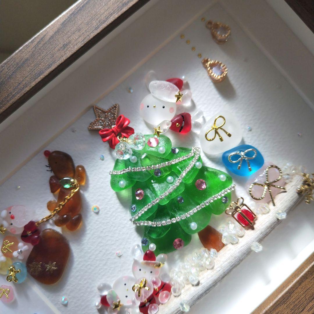 シーグラスアート『 Merry Christmas‧⁺ ⊹˚.～聖なる夜に～』