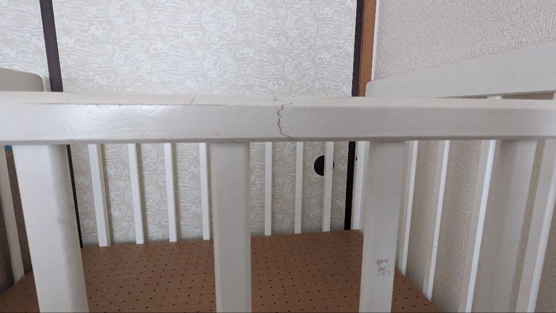 KATOJI ベビーベッド ホワイト マットレス付き