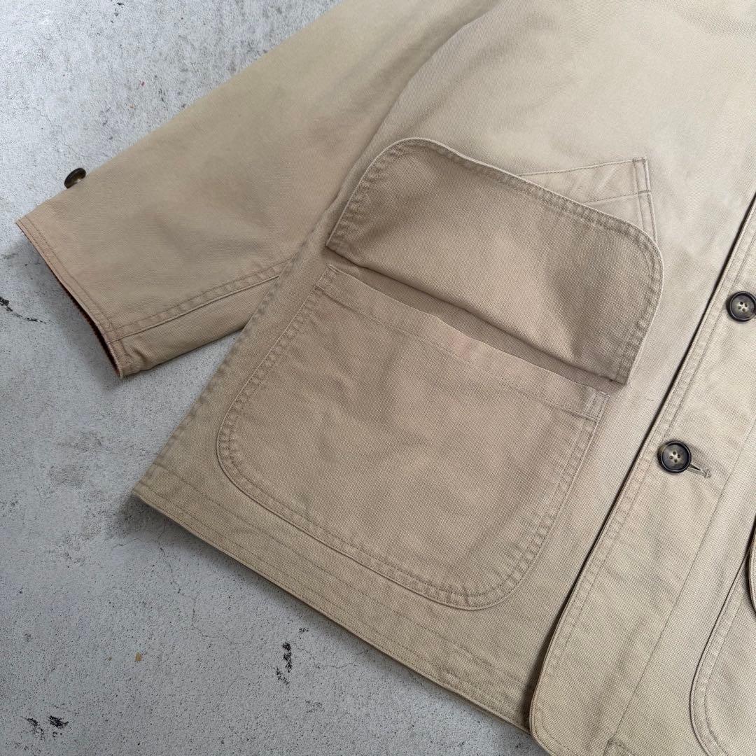 90s LANDS’ END コーデュロイ襟 コットン ハンティングジャケット