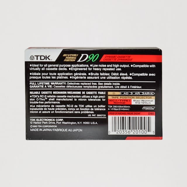 [希少]TDK CASSETTE TAPE Dシリーズ[海外版]4種セット