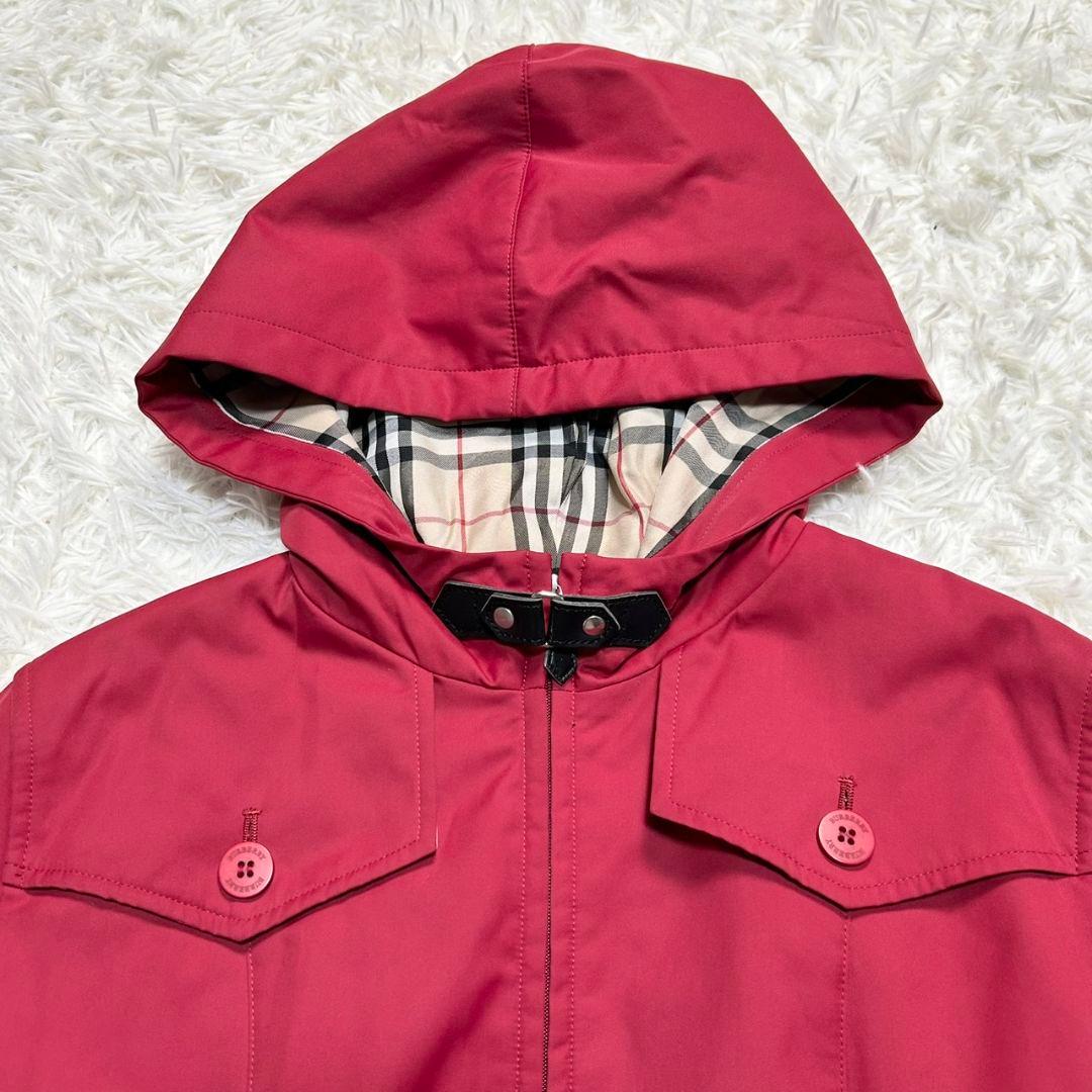 【美品】バーバリー ロンドン ジャケット ノバチェック レッド 160サイズ
