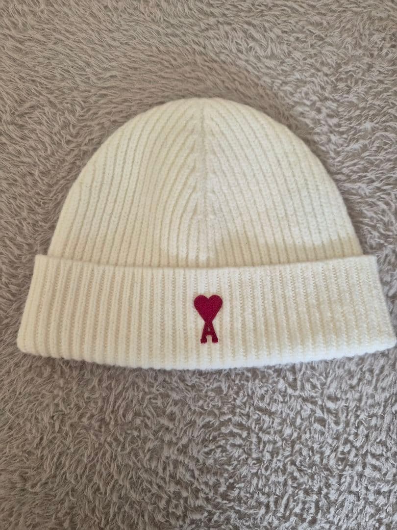 AMI PARIS ホワイト ニット帽