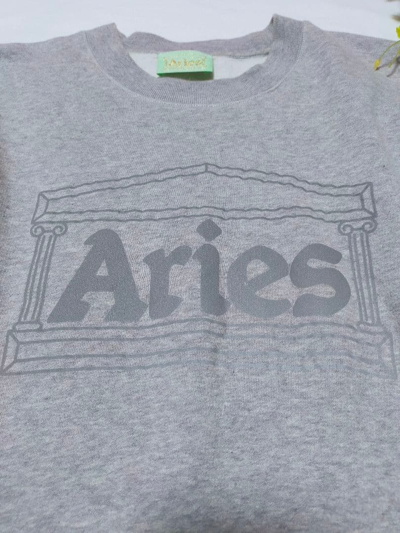 Aries スウェット　グレー ロゴプリント トレーナー　大きめ