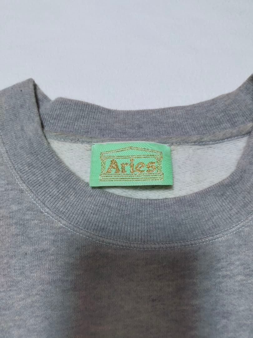 Aries スウェット　グレー ロゴプリント トレーナー　大きめ
