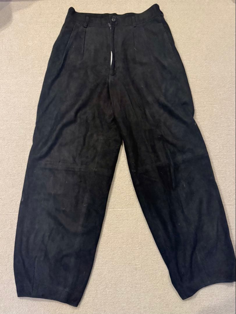 TOKIO KUMAGAI トキオクマガイ レザーパンツ スエード ブラックM