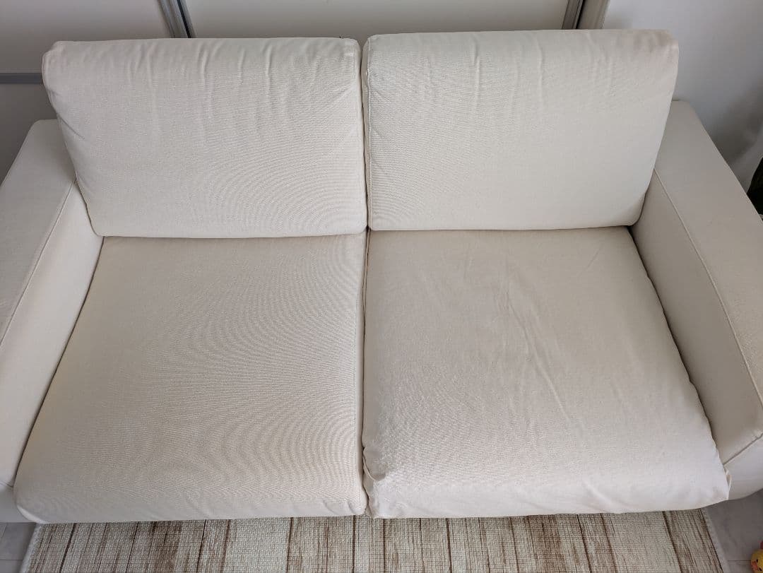 無印良品　アイボリー 2人掛けソファ　 カバー取り外し可