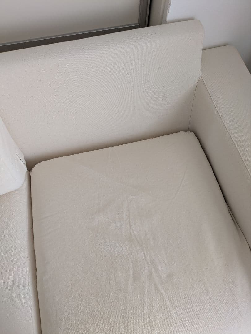 無印良品　アイボリー 2人掛けソファ　 カバー取り外し可