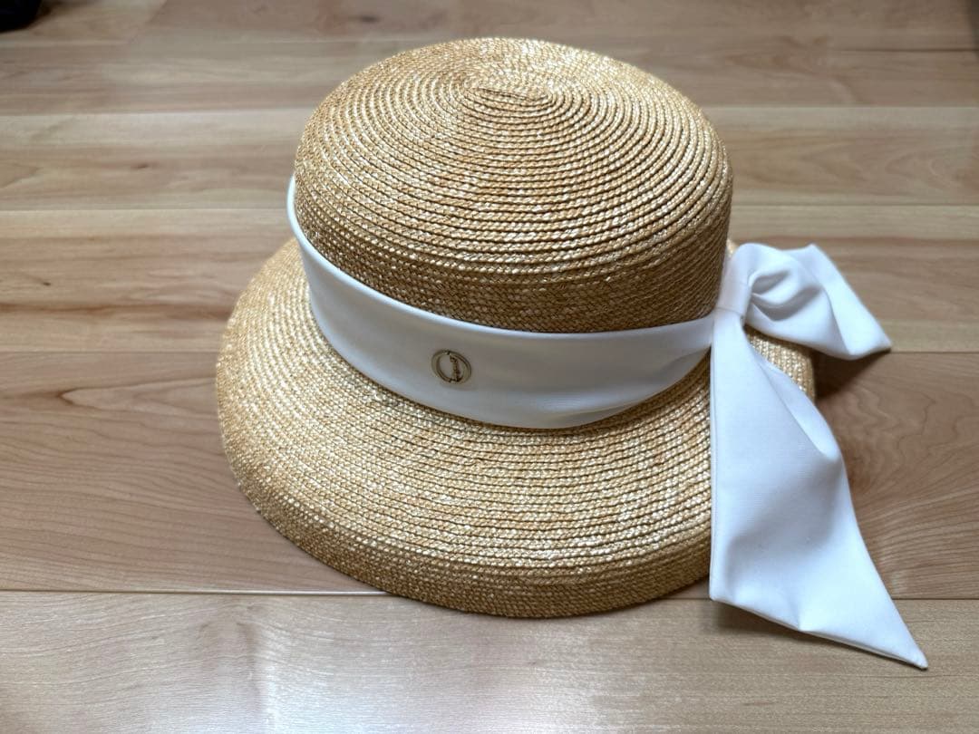 Chapeau d' O シャポードオー カサブランカ 麦わら帽子　(白)